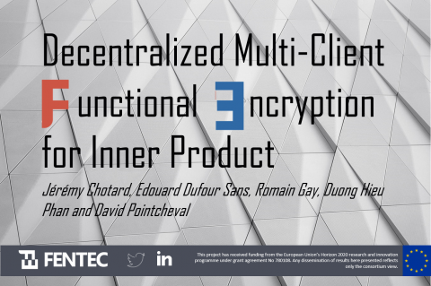 Functional Encryption Blockchain Cybersecuirty H2020